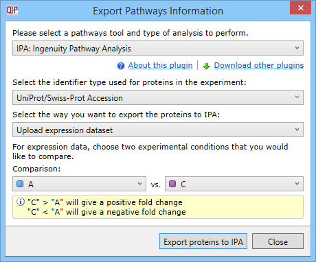 The IPA dataset upload options