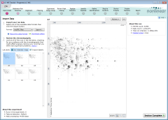 The Import Data screen