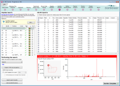 The Peptide Search screen