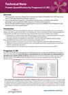 How does Progenesis QI for proteomics measure protein quantification?