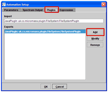 Automation Setup dialog