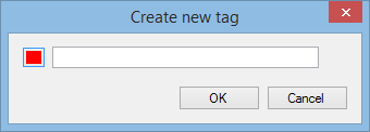 The Create New Tag window
