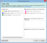 Features with a power of at least 0.8 and p-value less than 0.05, except those with a q-value above 0.01