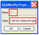 Completed Add/Modify properties dialog
