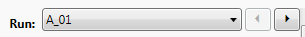 The run selector dropdown