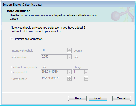 m/z calibration