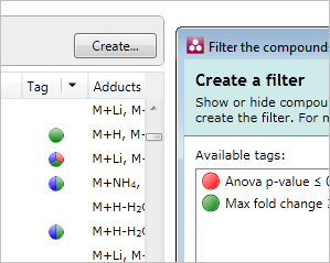 Tags and filtering in Progenesis