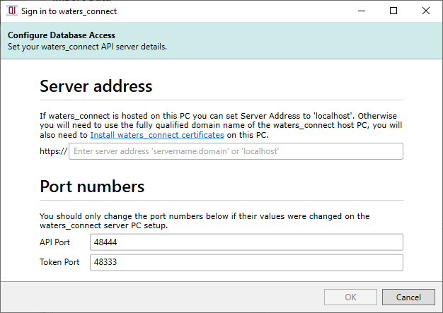 waters_connect server configuration