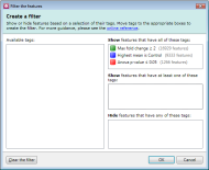 Features that are at least 2-fold up-regulated in the Control group and have an Anova p-value of less than 0.05