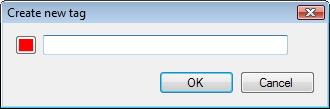 The Create New Tag window