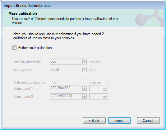 m/z calibration