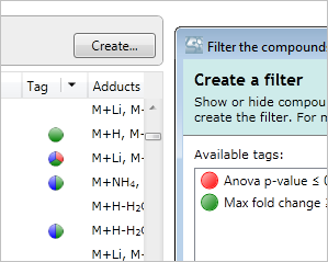 Tags and filtering in TransOmics™ Informatics