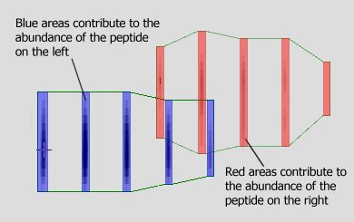 The abundance of overlapping peptides